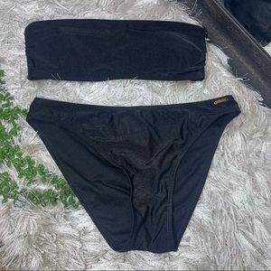 🌼3/$30🌼Stylish Swimwear Black Bandeau Strapless Bikini Set Size Small